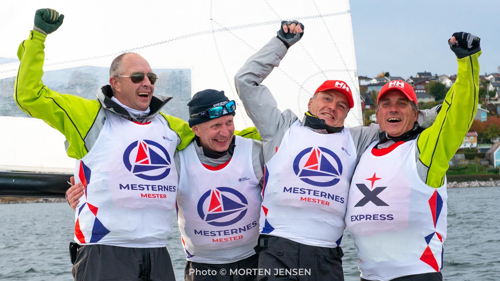 Det seirende laget: Fra venstre Sigurd Hekk Paulsen, Børre Hekk Paulsen, Christne Horn Johannessen, Kristoffer Spone