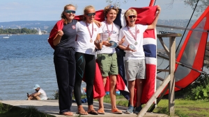 KVARTETT: De fire beste i BIC-NM: Fra venstre Albertine Lind, Mina Mobekk, Nils-Henrik Lind og August Landmark.